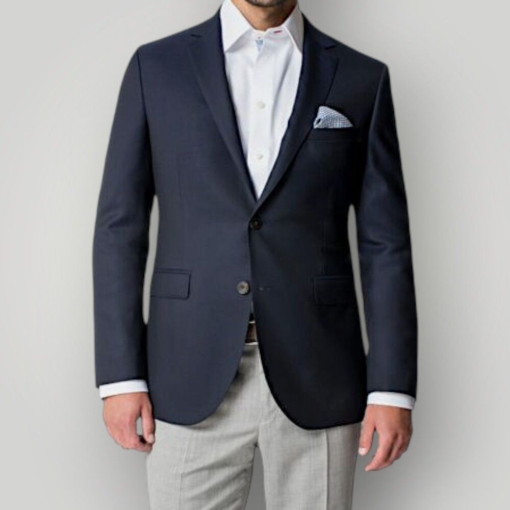 PAUL BETENLY Mens Blazer Sport Coat Two Button Jacket 40R Navy Wool/Cashmere